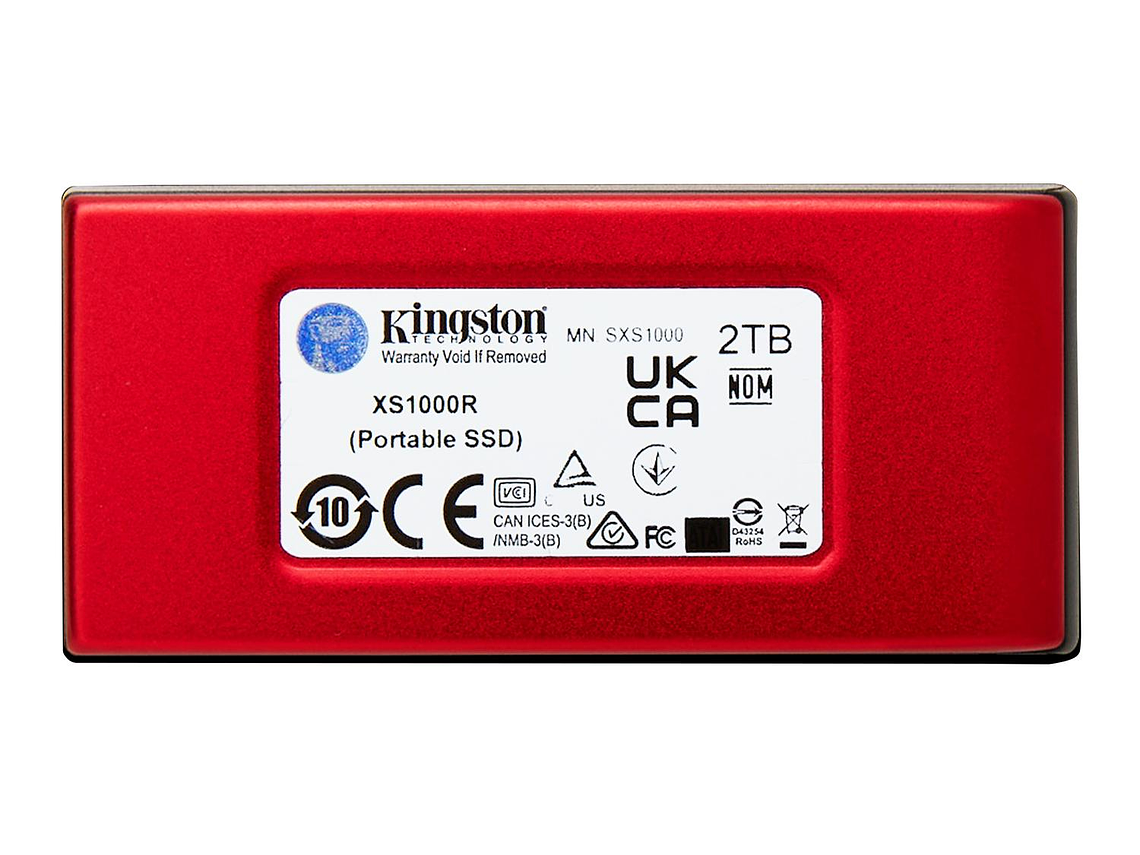DISCO DE ESTADO SÓLIDO EXTERNO KINGSTON XS1000 RED 2 TB 2