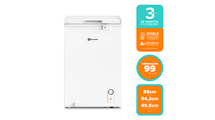 FREEZER HORIZONTAL MADEMSA 99 L FRÍO DIRECTO DUAL M100D