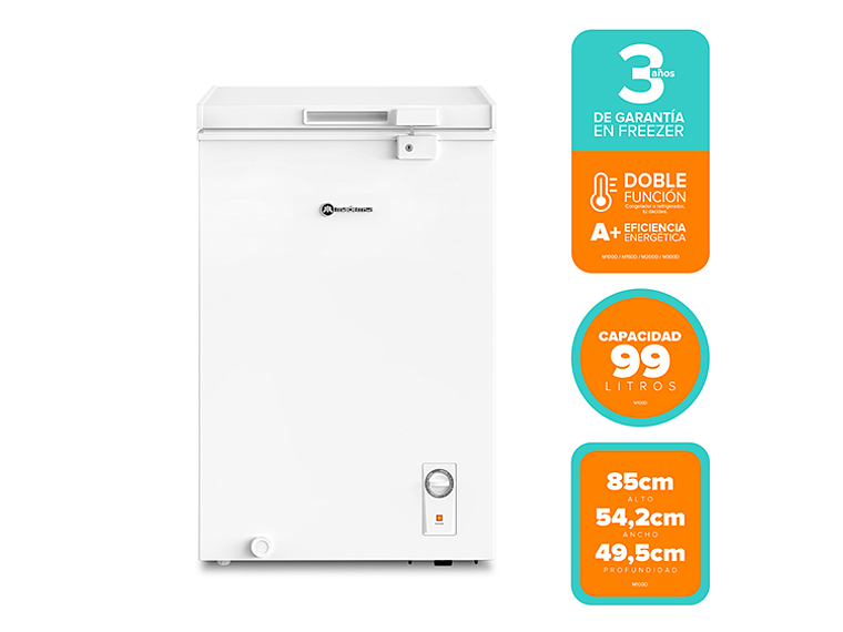 FREEZER HORIZONTAL MADEMSA 99 L FRÍO DIRECTO DUAL M100D 1