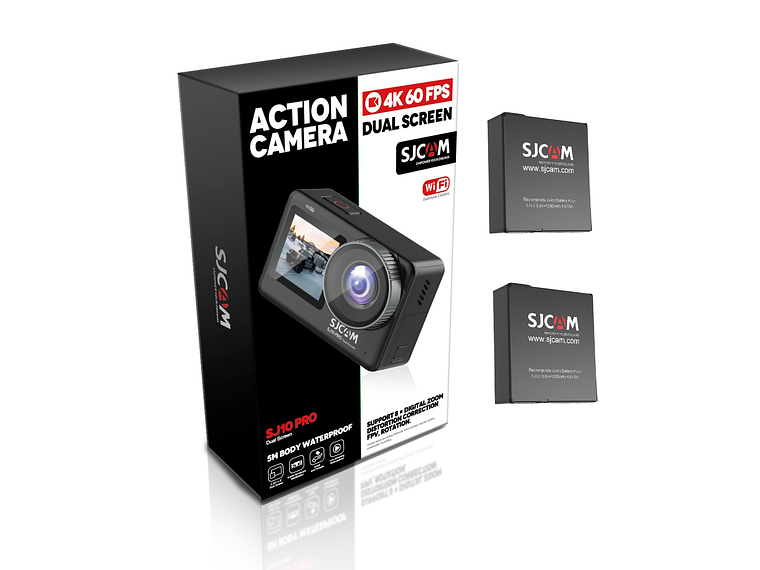 CÁMARA DEPORTIVA SJCAM SJ10 PRO 4K 60FPS WIFI ESTABILIZADOR GIROSCÓPICO 2 BATERIAS 2