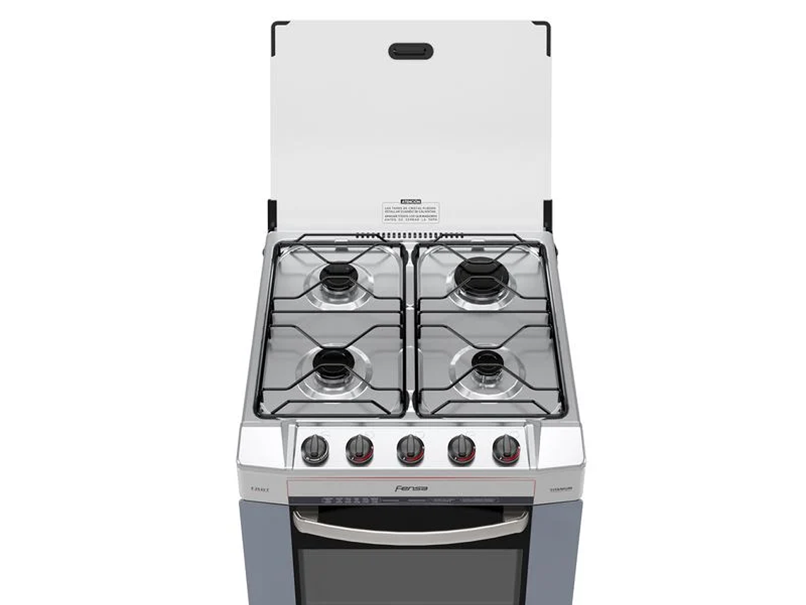 COCINA A GAS 4 PLATOS FENSA QUEMADORES LATERALES F2525 T 4