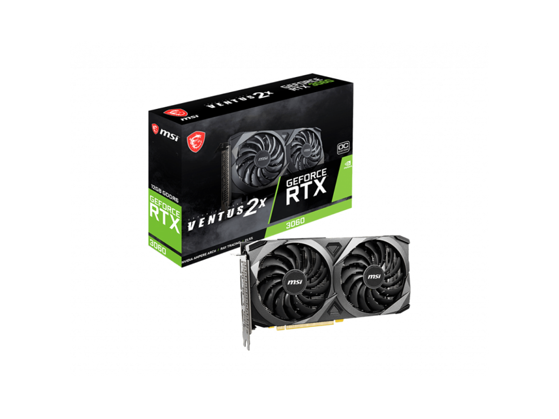 TARJETA VIDEO MSI RTX 3060 VENTUS 2X 12G OC, 192-BIT PCI 4.0 1