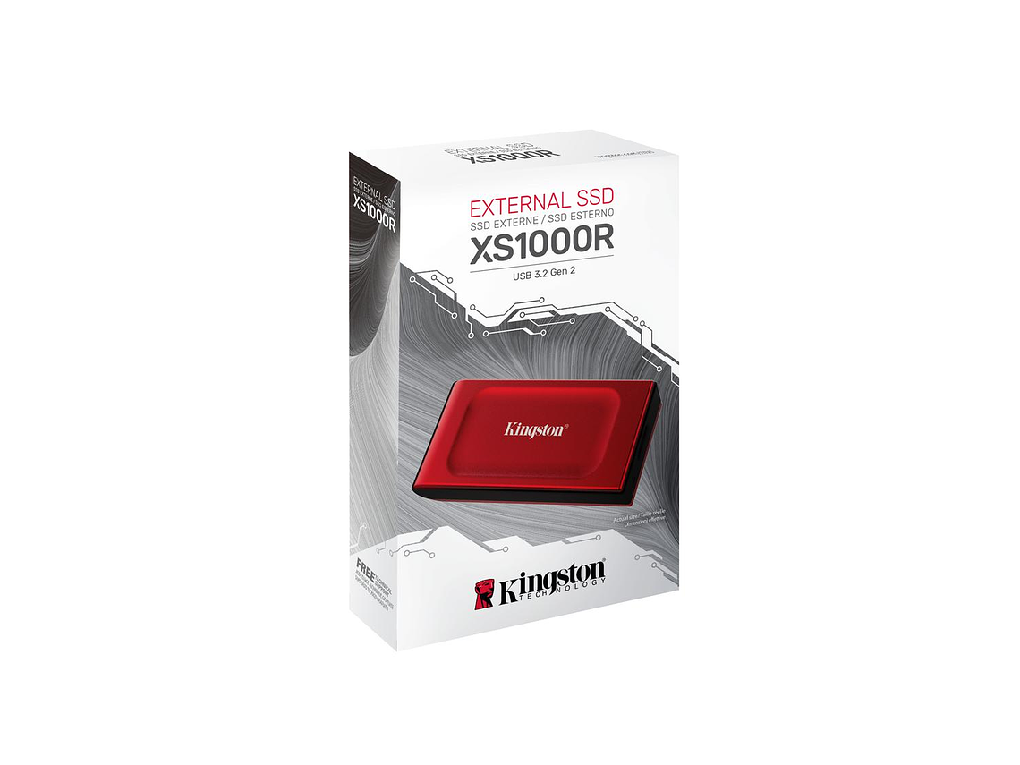 DISCO DE ESTADO SÓLIDO EXTERNO KINGSTON XS1000 RED 2 TB 5