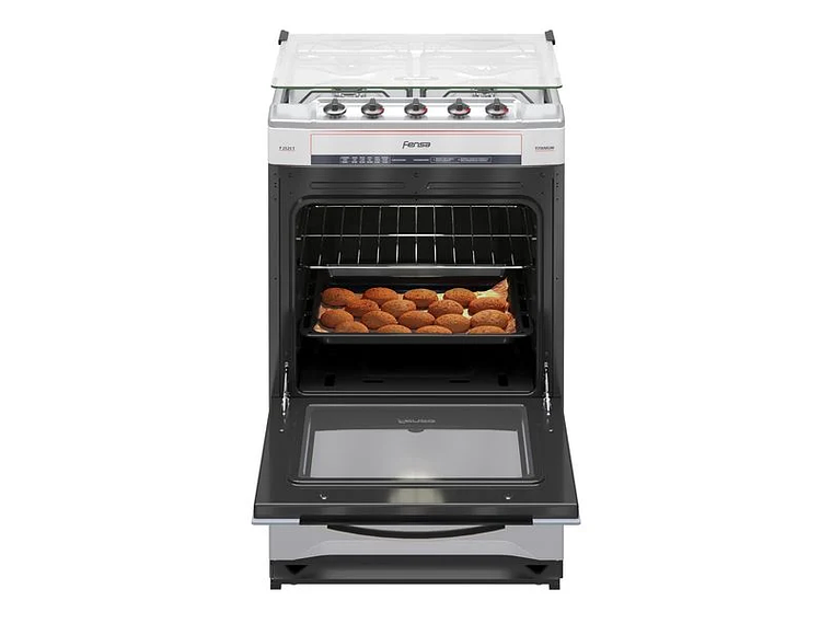 COCINA A GAS 4 PLATOS FENSA QUEMADORES LATERALES F2525 T 6