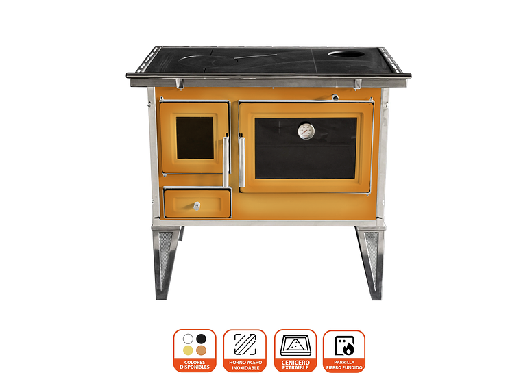 COCINA A LEÑA ALCAZAR CALBUCO L80 DIFUMADA 2