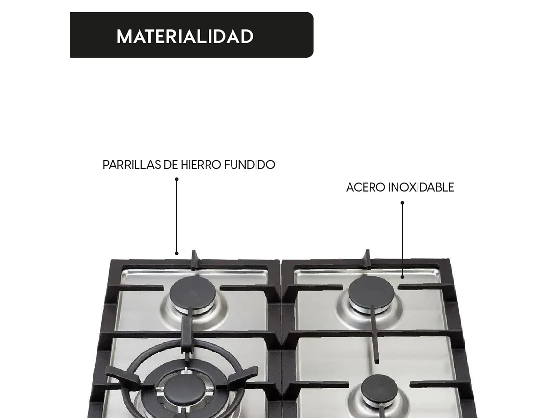 ENCIMERA GAS LICUADO FDV DESIGN 60 2.0 4