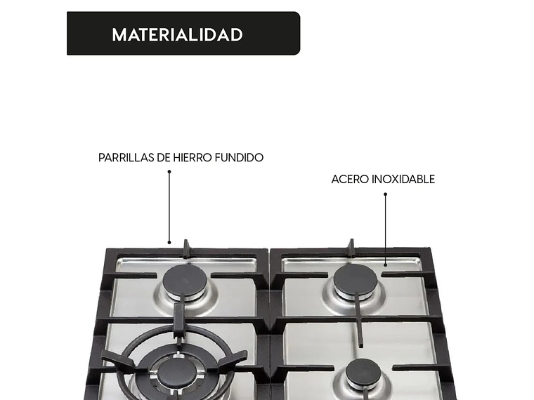 ENCIMERA GAS LICUADO FDV DESIGN 60 2.0 4
