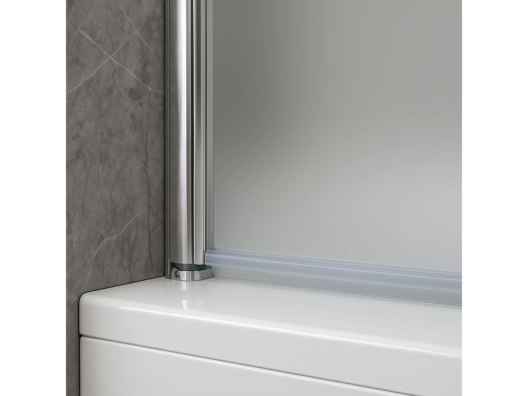 MAMPARA ABATIBLE PARA TINA CURVA 90X140 TRANSPARENTE 2