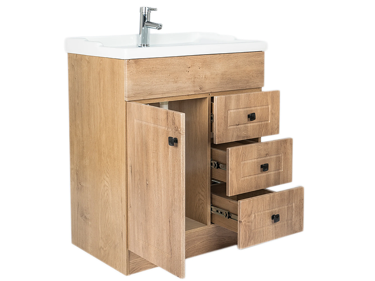 KIT DOMSA MUEBLE VANITORIO NOGAL B70PHN-WOOD + F-70/70 X 80 X 47 CM 2