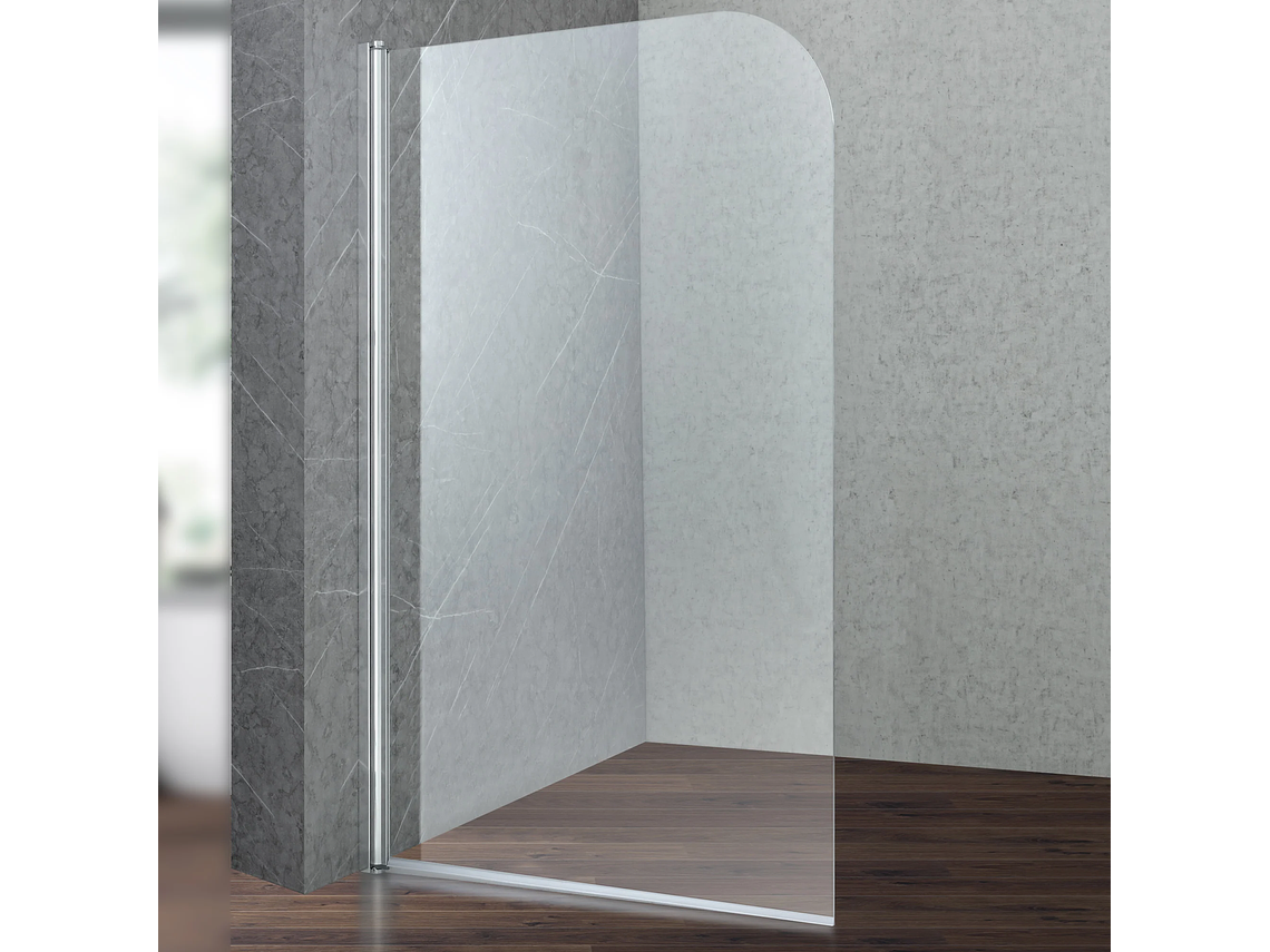 MAMPARA ABATIBLE PARA TINA CURVA 90X140 TRANSPARENTE 3