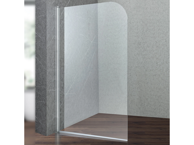 MAMPARA ABATIBLE PARA TINA CURVA 90X140 TRANSPARENTE 3