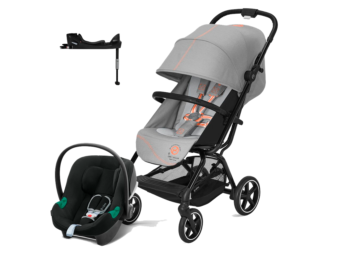 COCHE TRAVEL SYSTEM EEZY S PLUS V3 BLK GREY+ATON B2+BASE 1