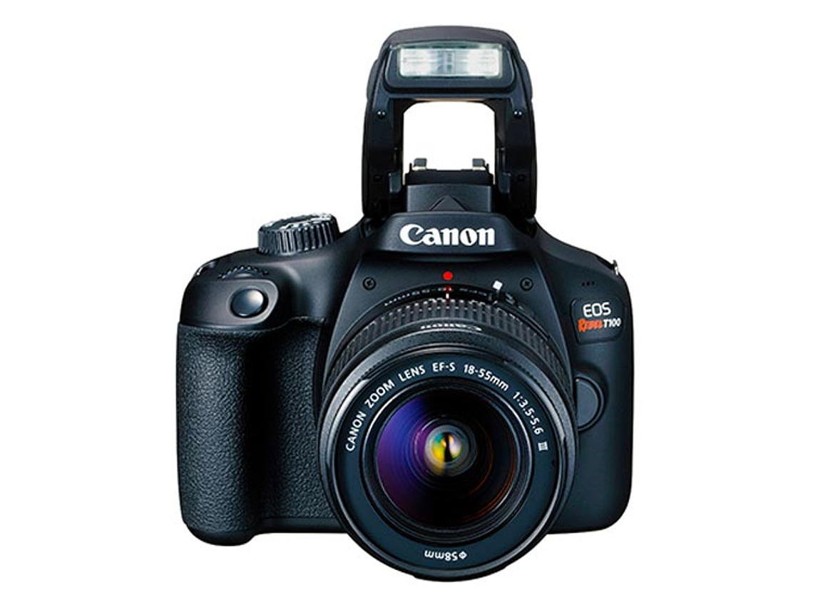 CAMARA CANON REBEL T100 + LENTE 18-55 3