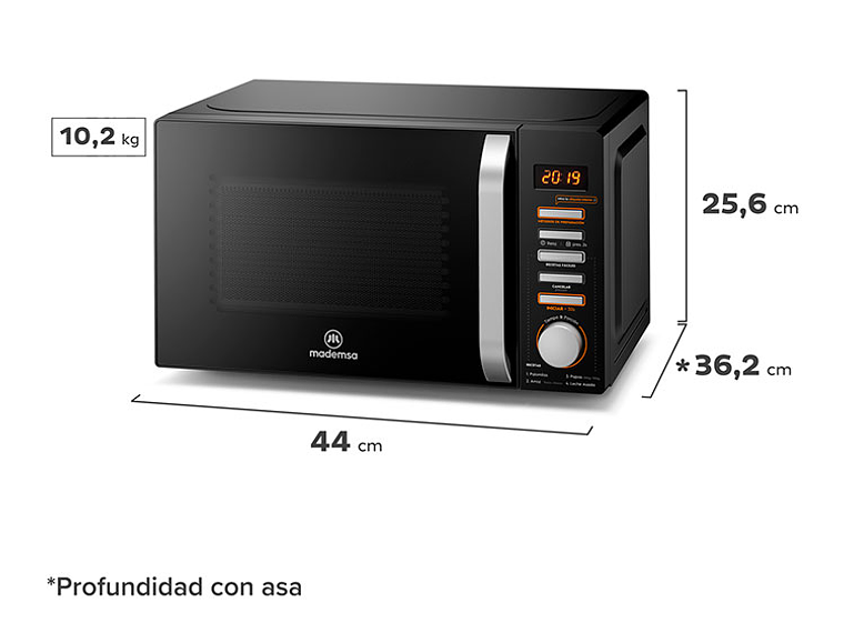 MICROONDAS DIGITAL MM20FBH 20LTS MADEMSA 4