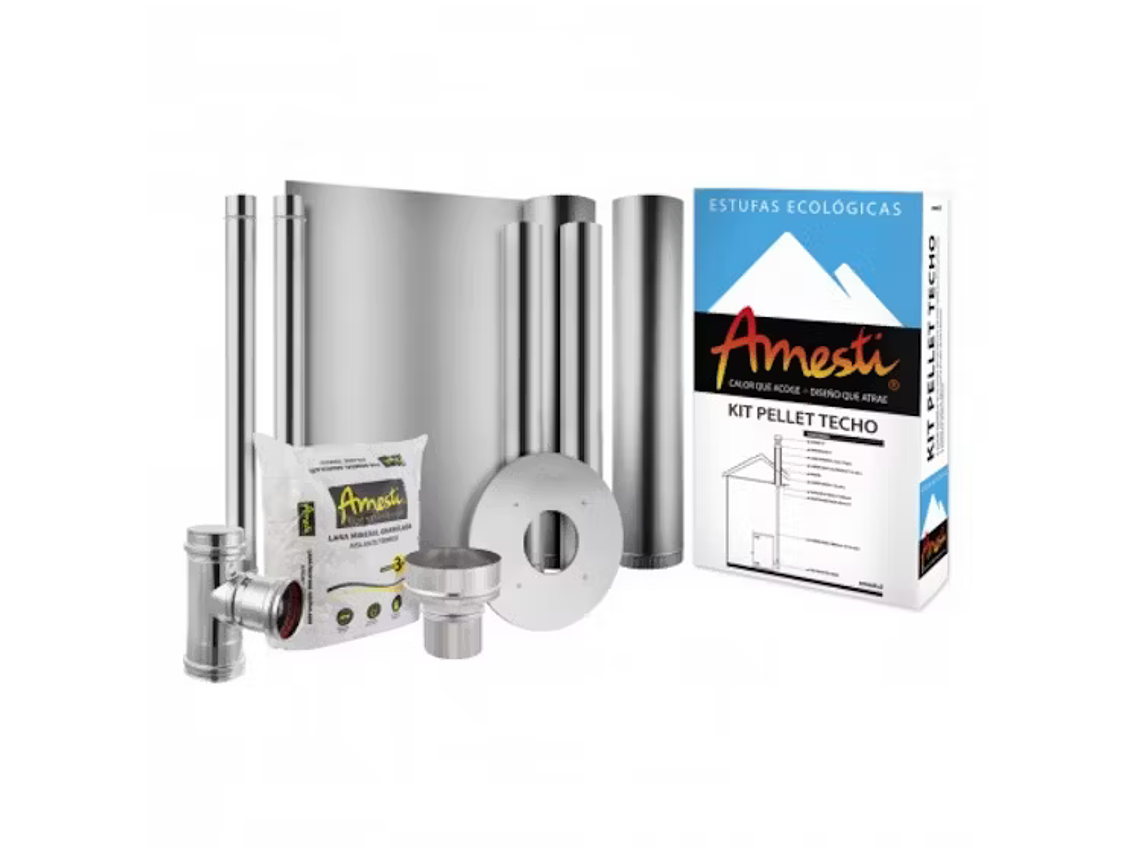 KIT INSTALACIÓN ESTUFA A PELLET TECHO AMESTI MIMBRAL 1