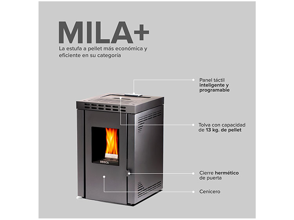CALEFACTOR A PELLET BOSCA MILA + 7