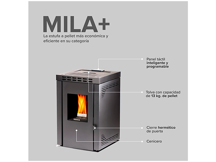 CALEFACTOR A PELLET BOSCA MILA + 7