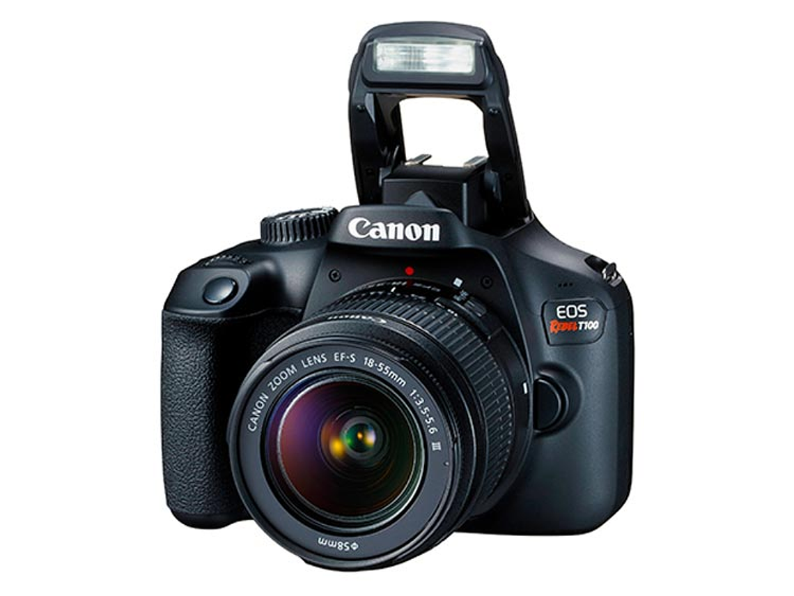 CAMARA CANON REBEL T100 + LENTE 18-55 4