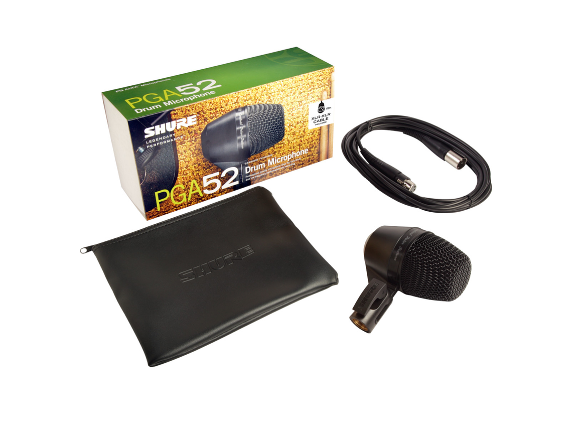 MICROFONO DINAMICO CARDIOIDE PARA BOMBO SHURE PGA52 4