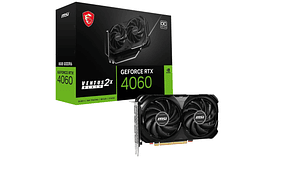 TARJETA DE VIDEO MSI NVIDIA® GEFORCE® RTX™ 4060 VENTUS 2X BLACK OC, 8GB GDDR6, 128-BIT, PCI-E 4.0