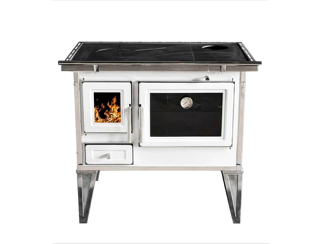 COCINA A LEÑA ALCAZAR CALBUCO L80 BLANCA 1