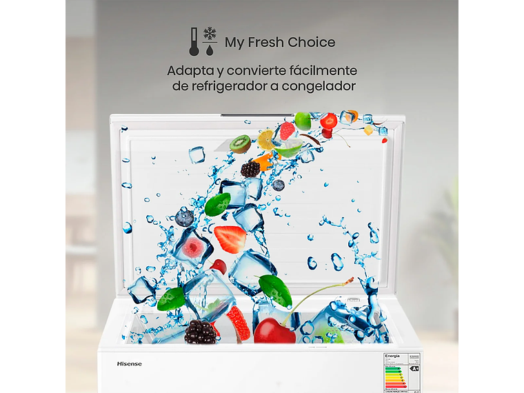 FREEZER HORIZONTAL HISENSE 142 L FRÍO DIRECTO DUAL FC184D4AW1 FUNCTION 7