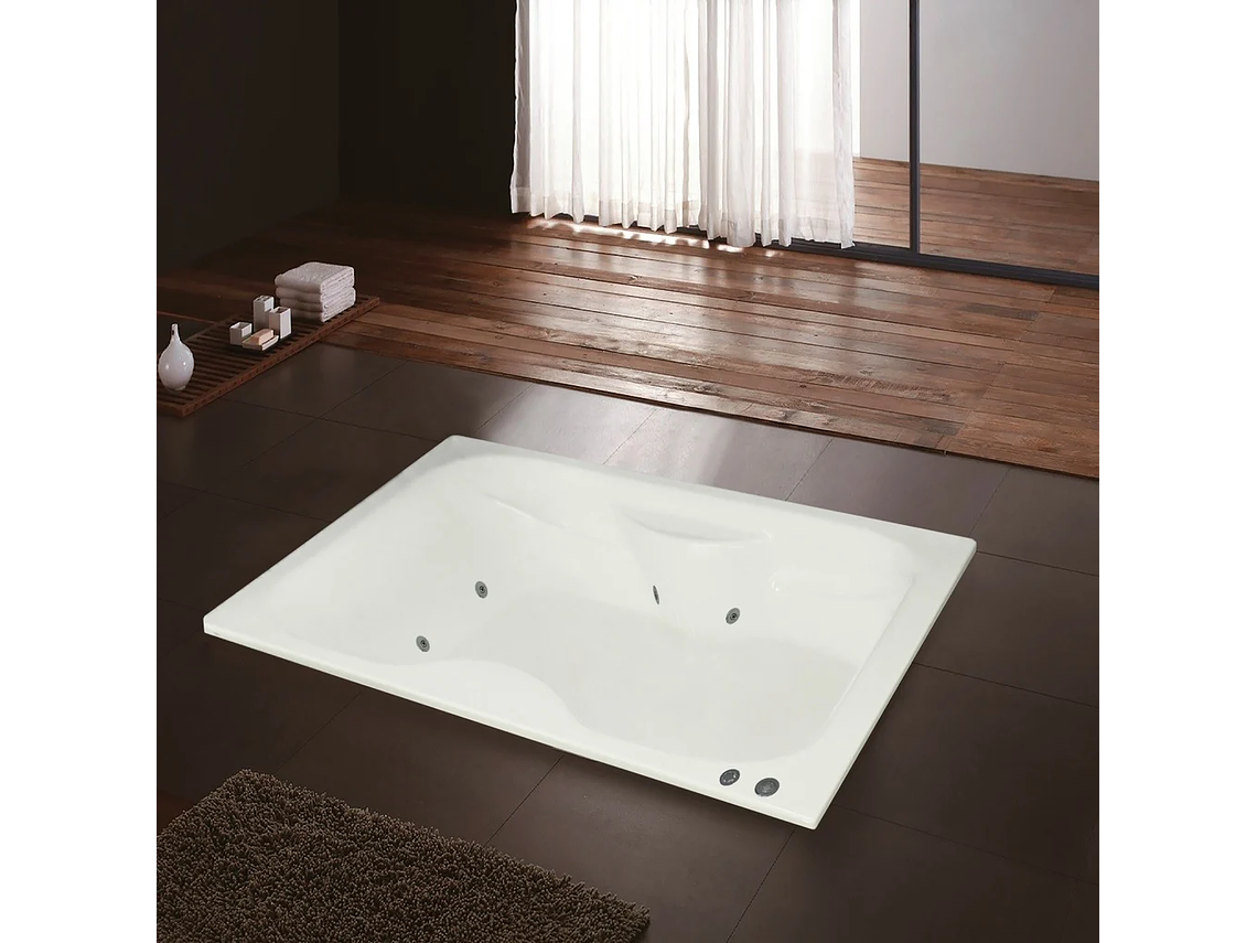 TINA HIDROMASAJE BUCK Y BUCK 155 X 195 X 50 CM 8 INYECTORES MOTOR DERECHA 1