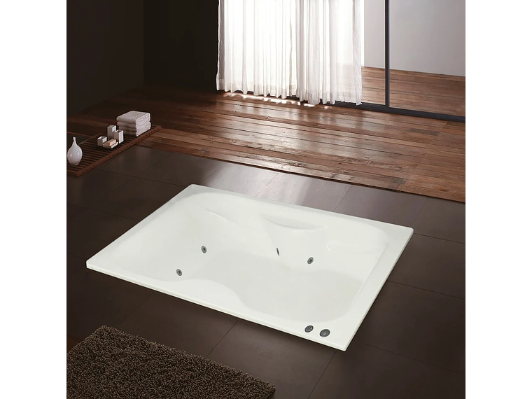 TINA HIDROMASAJE BUCK Y BUCK 155 X 195 X 50 CM 8 INYECTORES MOTOR DERECHA 1