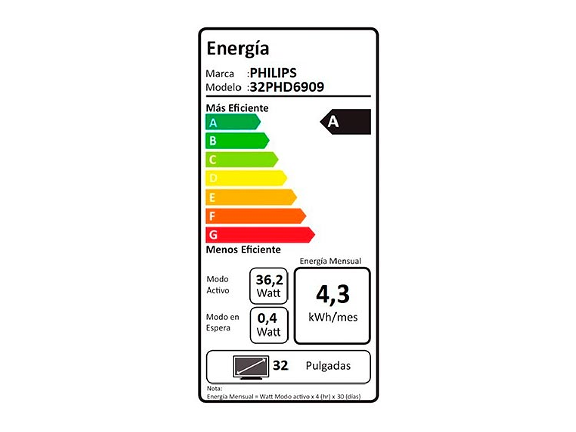 SMART TV PHILIPS LED HD 32” 32PHD6909 6