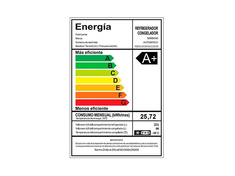 REFRIGERADOR SAMSUNG BOTTOM FREEZER NO FROST 321 L RB33J3830SA 9
