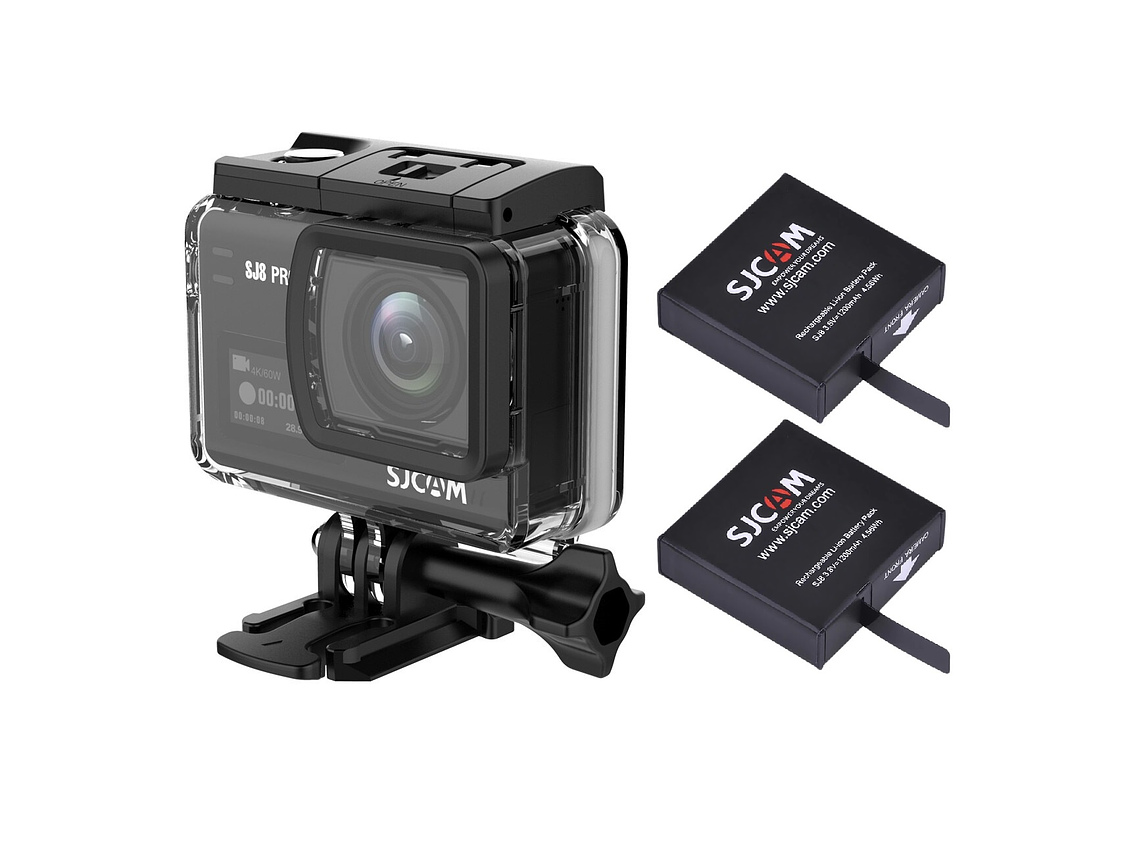 PACK CÁMARA SJCAM SJ8 PRO 4K 60FPS DUAL + 2 BATERIAS 4