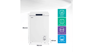 FREEZER HORIZONTAL HISENSE 99 L FRÍO DIRECTO DUAL FT125D4AW1 FUNCTION