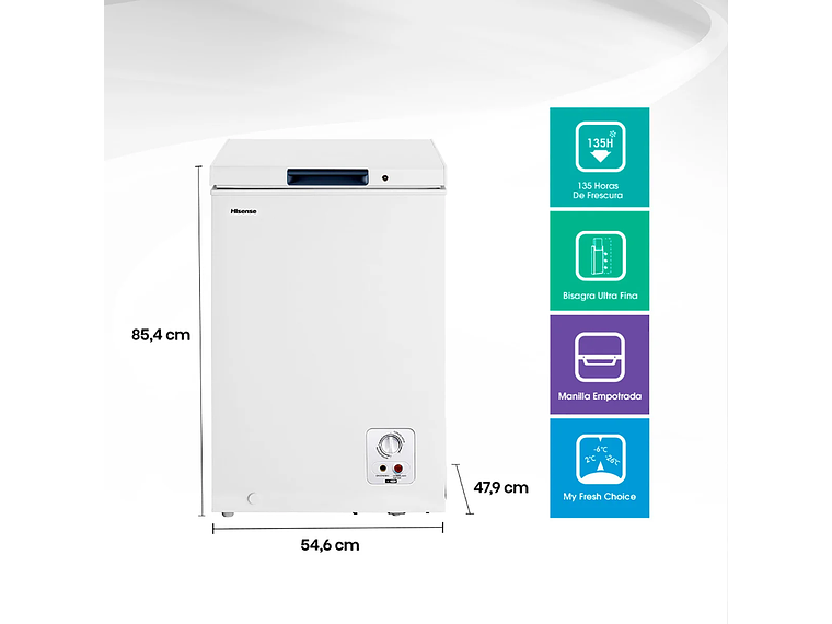 FREEZER HORIZONTAL HISENSE 99 L FRÍO DIRECTO DUAL FT125D4AW1 FUNCTION 1