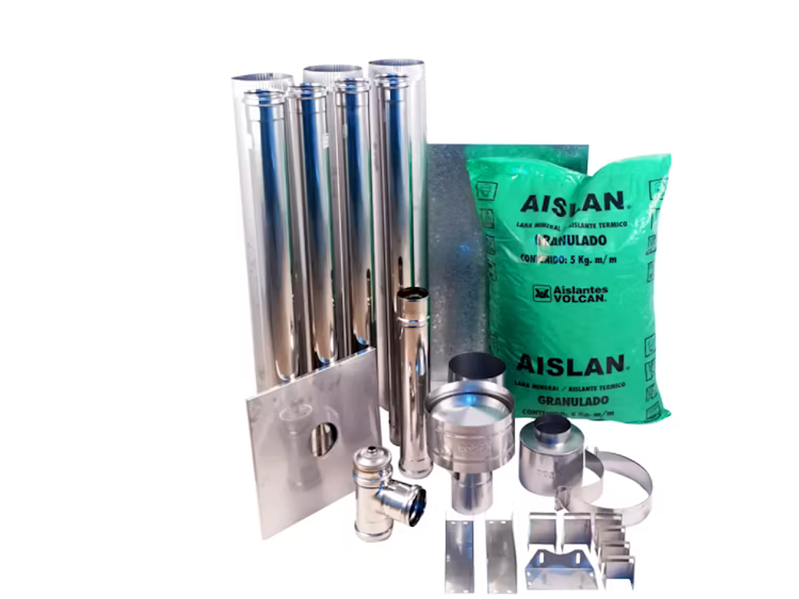 KIT INSTALACIÓN ESTUFA PELLET MURO 80MMX4MT BOSCA 1