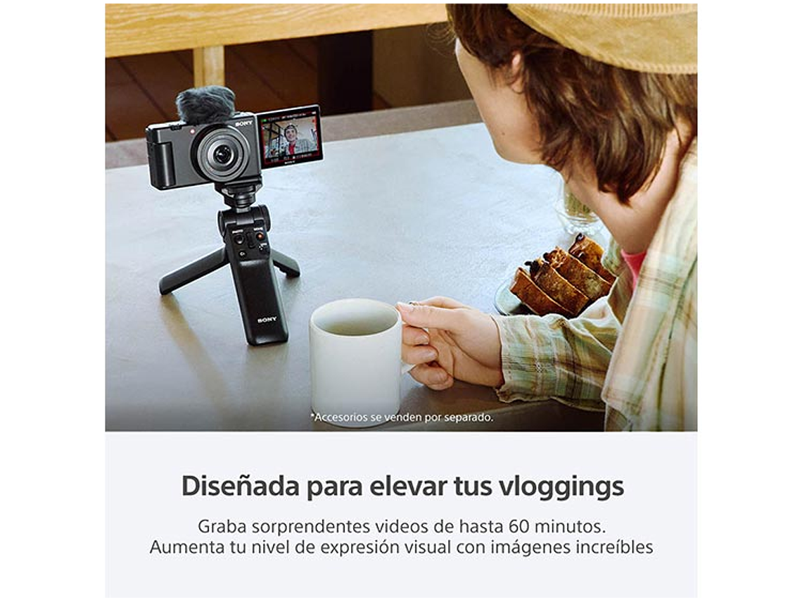 CÁMARA VÍDEO DEPORTIVA SONY ZV-1F WI-FI BLUETOOTH 20.1 MP VIDEOBLOGS 6