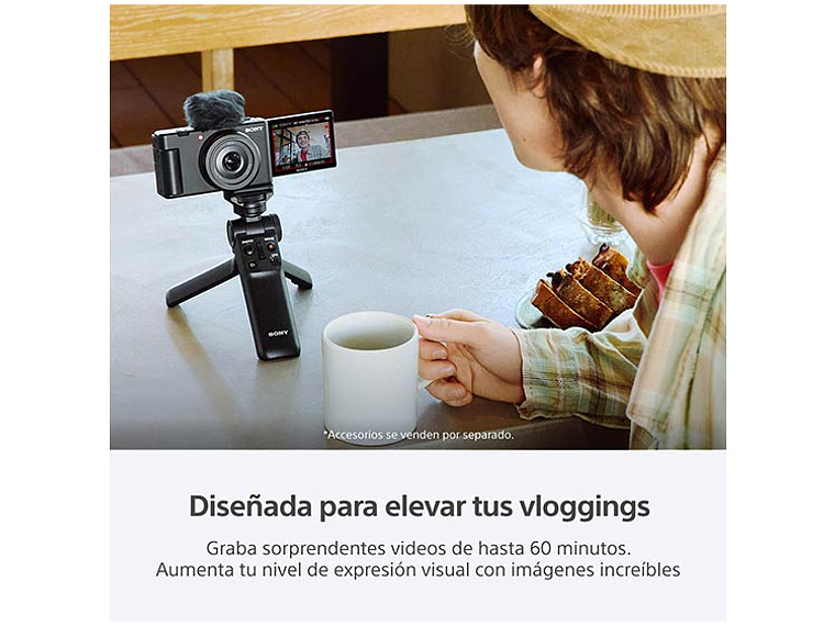 CÁMARA VÍDEO DEPORTIVA SONY ZV-1F WI-FI BLUETOOTH 20.1 MP VIDEOBLOGS 6