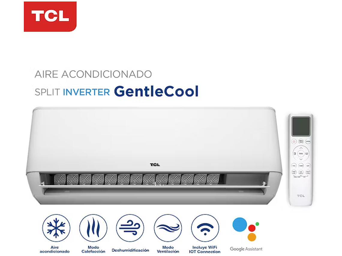 IRE ACONDICIONADO INVERTER SMART TCL 24000 BTU FRIO/CALOR 1