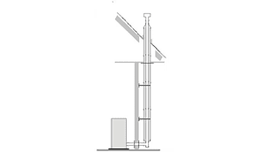 KIT INSTALACIÓN ESTUFA PELLET MURO 80MMX4MT BOSCA