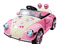 AUTO A BATERÍA BEETLE PARA NIÑOS CON MÚSICA Y LUCES ROSA - Miniatura 1
