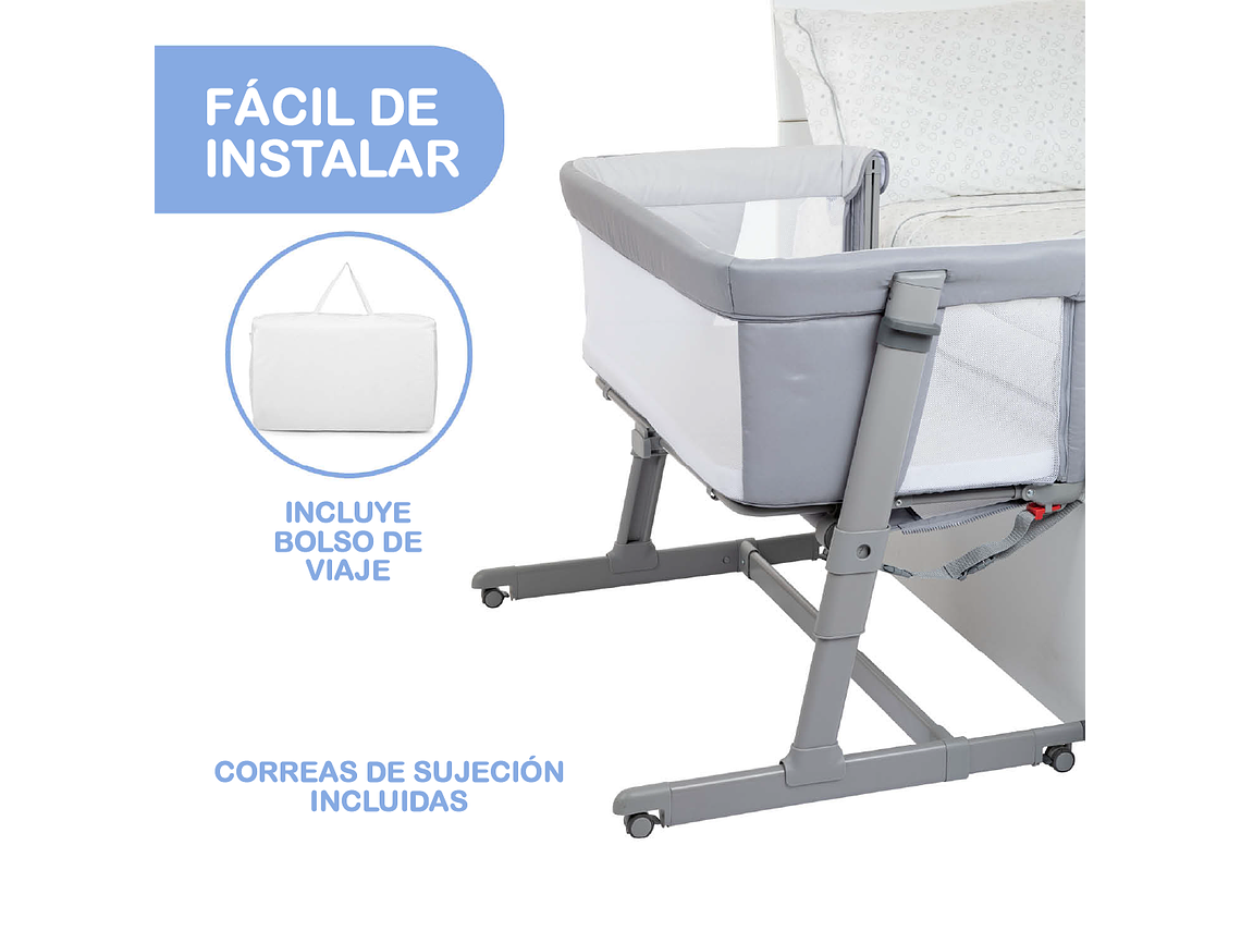 CUNA COLECHO NEXT2ME MAGIC EVO DARK GREY CHICCO 3