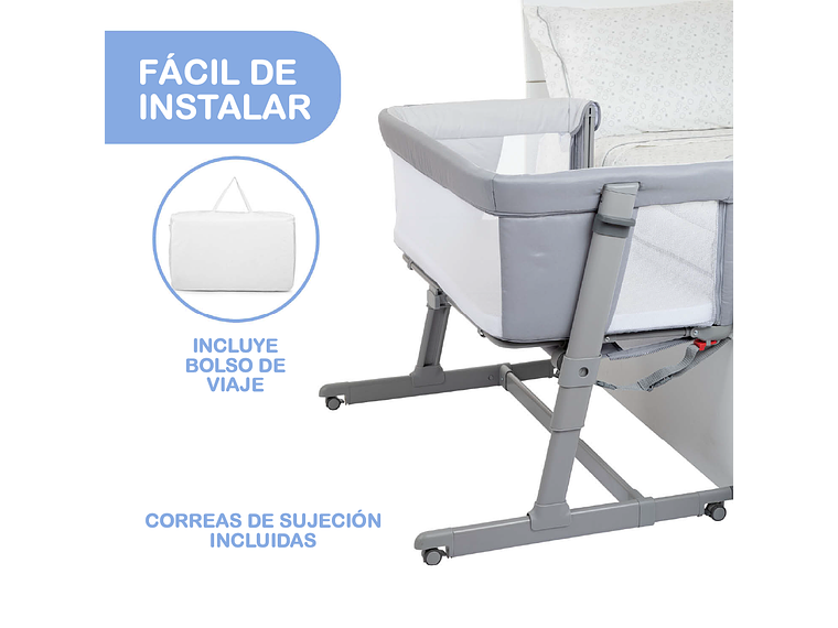 CUNA COLECHO NEXT2ME MAGIC EVO DARK GREY CHICCO 3