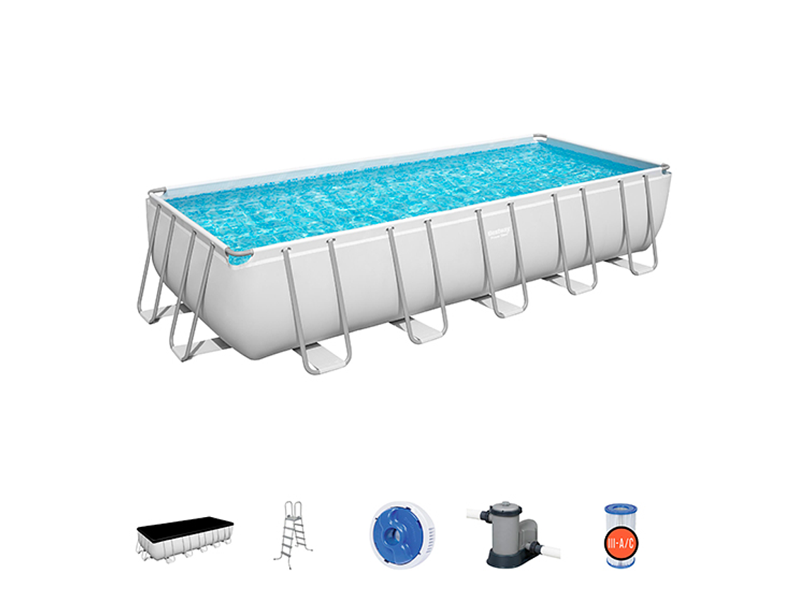 PISCINA ESTRUCTURAL BESTWAY POWER STEEL CON ACCESORIOS 640 X 274 X 132 CM 2