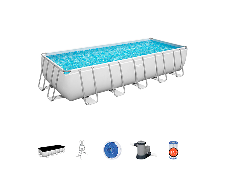 PISCINA ESTRUCTURAL BESTWAY POWER STEEL CON ACCESORIOS 640 X 274 X 132 CM 2