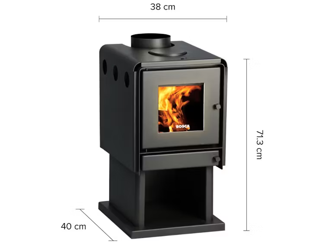 CALEFACTOR A LEÑA 7,5KW MULTIBOSCA 350. BOSCA 3