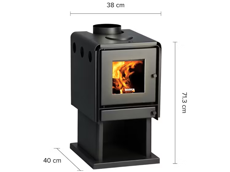 CALEFACTOR A LEÑA 7,5KW MULTIBOSCA 350. BOSCA 3