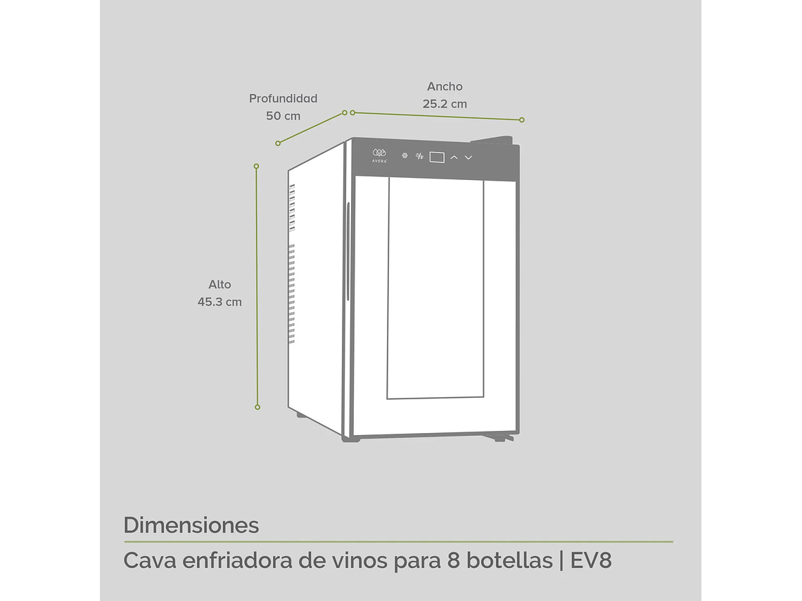 CAVA DE VINO ENFRIADORA 8 BOTELLAS EV8 3