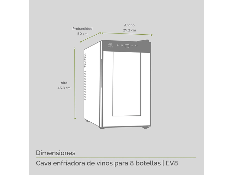 CAVA DE VINO ENFRIADORA 8 BOTELLAS EV8 3