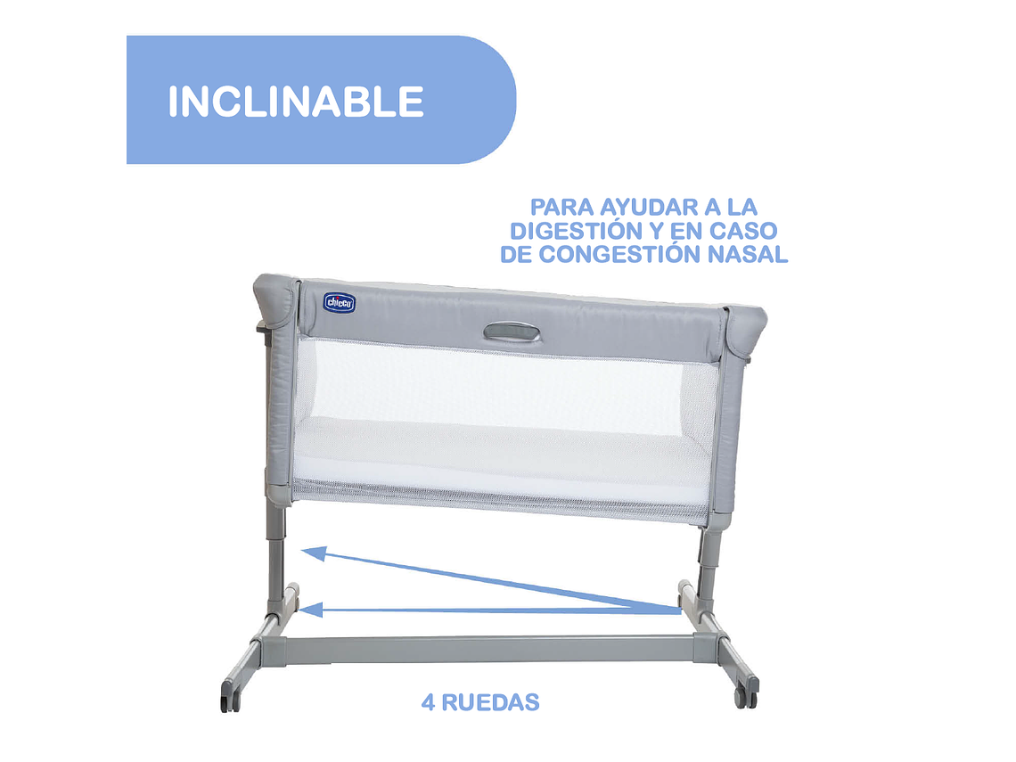 CUNA COLECHO NEXT2ME MAGIC EVO DARK GREY CHICCO 6