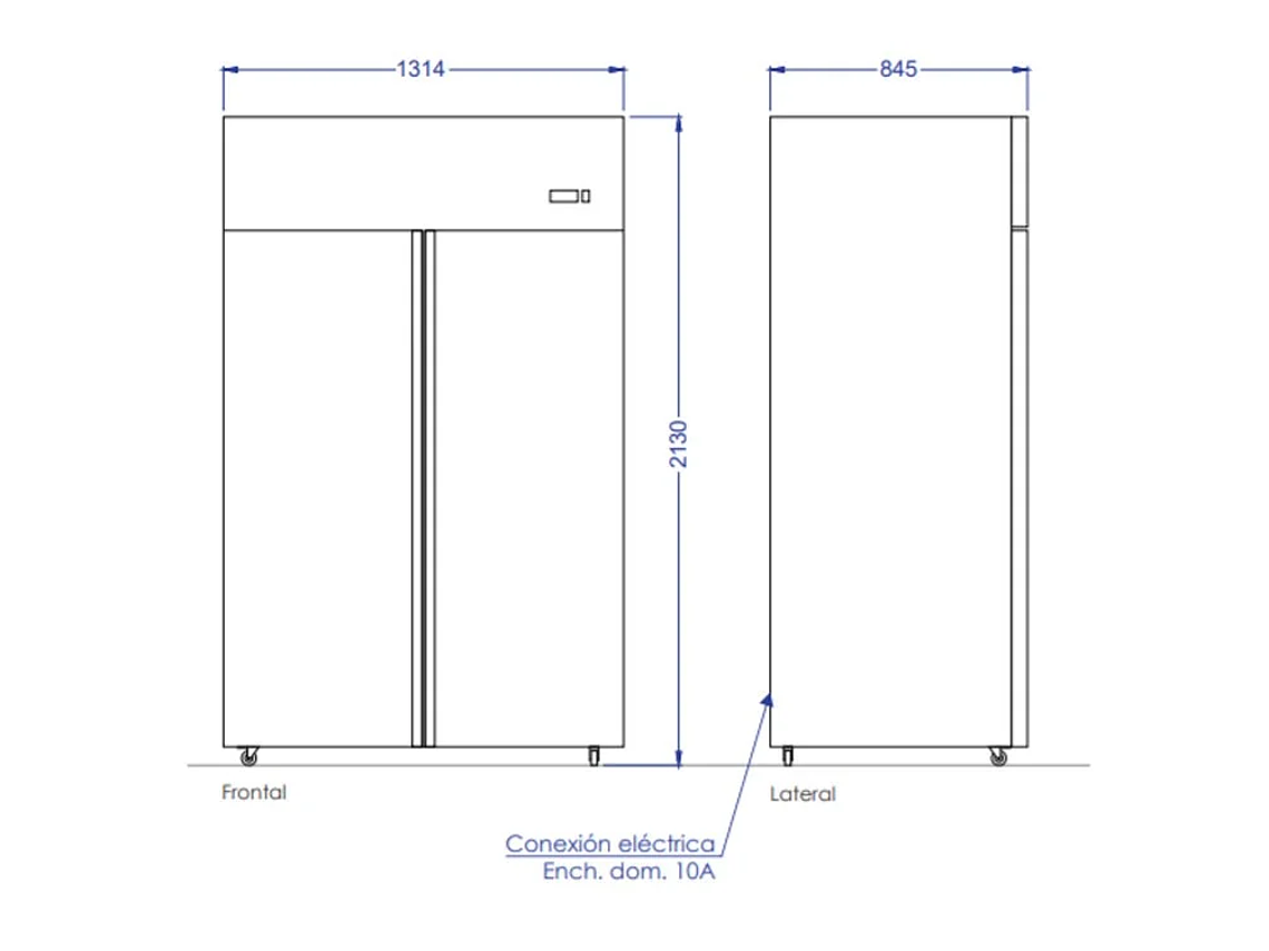 CONGELADOR VERTICAL 2 PUERTAS 1300 LITROS 5