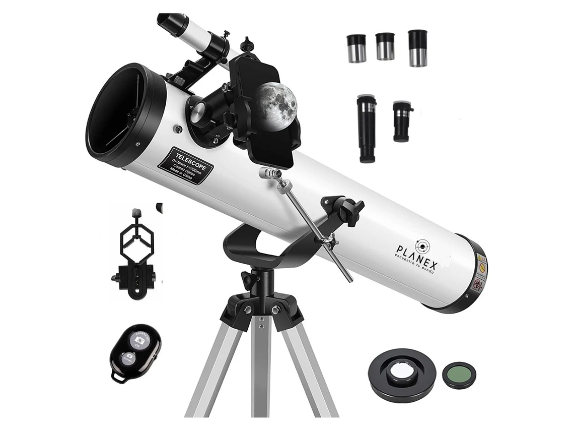 TELESCOPIO ASTRONÓMICO NEWTONIANO F70076 PLANEX + SOPORTE 1